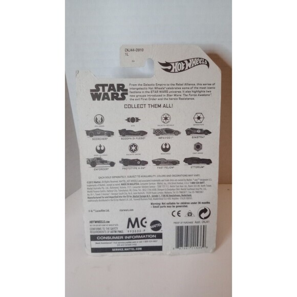 2015 Hot Wheels #5 ENFORCER Walmart STAR WARS Luke Skywalker Rebel Alliance - Picture 6 of 6